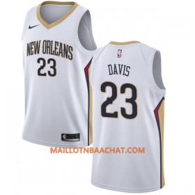 Maillot NBA New Orleans Pelicans Anthony Davis 23 Nike 2017-18 Blanc Swingman - Homme